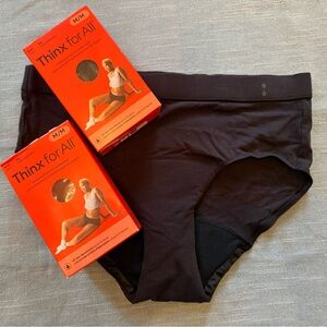 2 pairs Thinx for All Leakproof Period Underwear Brief black